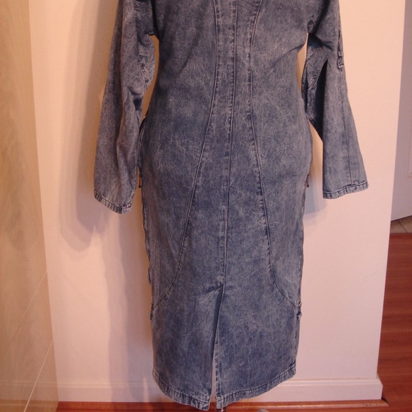 VINTAGE DENIM ITALIAN DRESS SIZE M - Picture 5 of 8